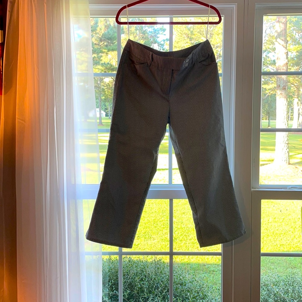 Seersucker Capri Pants Jones New York Sport SZ 10